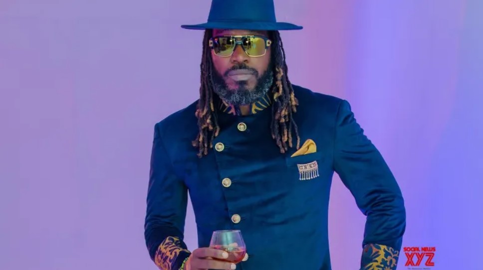Chris Gayle appears on an Asian-themed reggae compilation CD in 2022