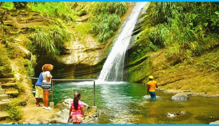 Exploring Heavenly Caribbean Waterfall and Rainforest