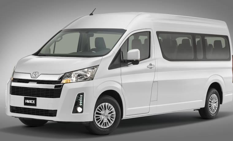 toyota hiace capacity of 9 people with suitcases year 2023