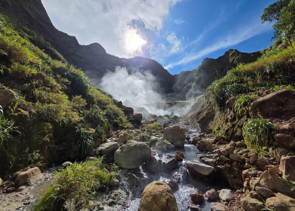 Explore Boiling Lake Guided hike with Hot springs and Gorge Swim